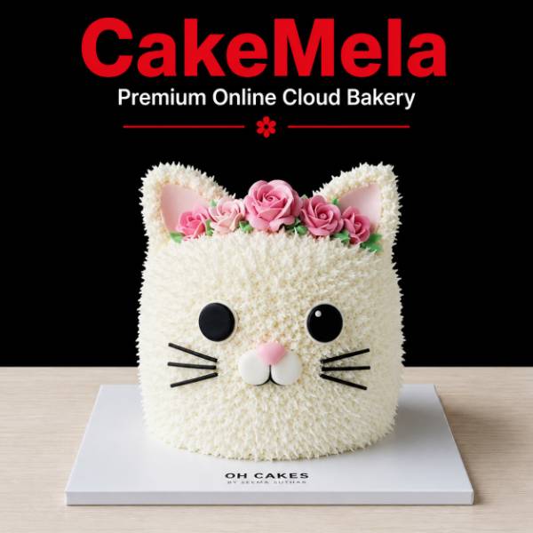 2 pound Cute Cat Vanilla Cake