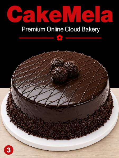2 Pound Premium Dark Chocolate Cake