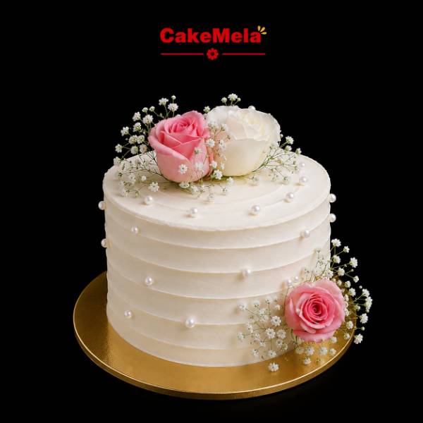 Pearl Rose Anniversary Cake | 2 Pound 🌸
