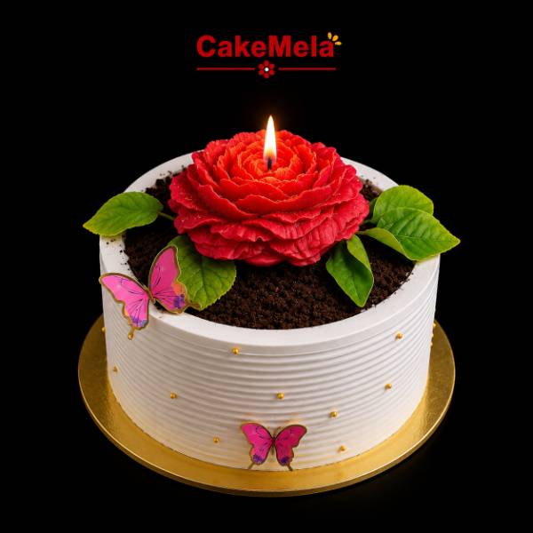 Bloom Candle Cake | 2 Pound 🌹