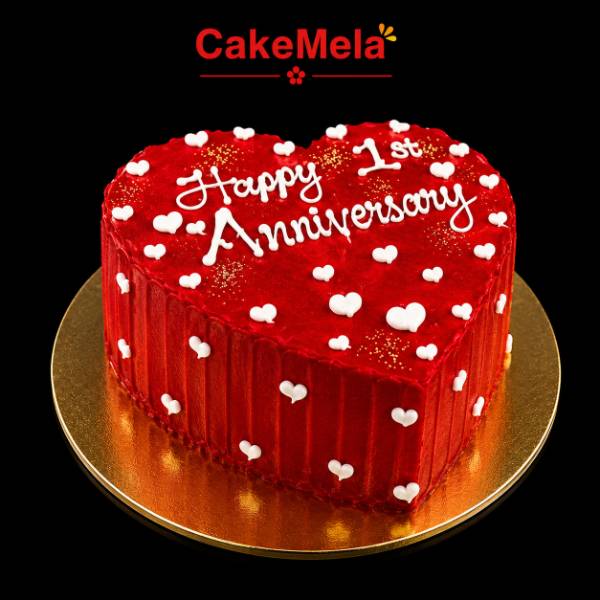 Red Vanilla Heart Cake | 2 Pound ❤️